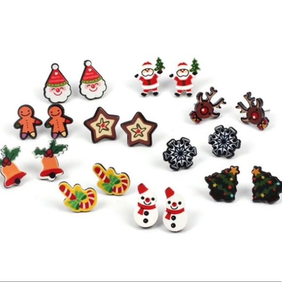 Christmas Tree Stud Earrings - Picture 3 of 3